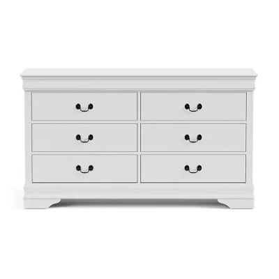Asstd National Brand Burkhart 6-drawer Dresser In White