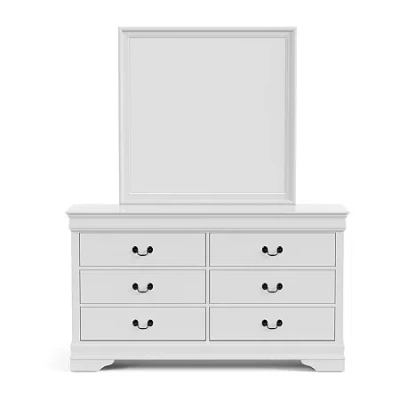 Asstd National Brand Burkhart 6-drawer Dresser In White
