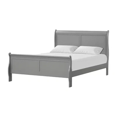 Asstd National Brand Burkhart Wood Sleigh Bed In Gray