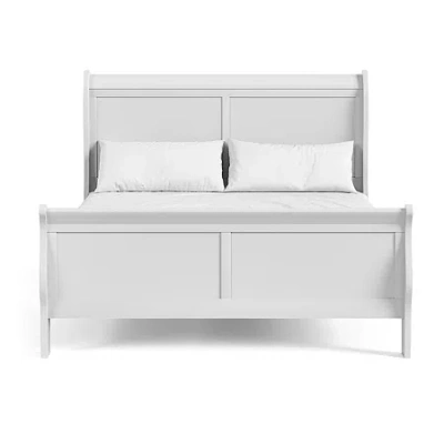 Asstd National Brand Burkhart Wood Sleigh Bed In White