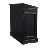 Asstd National Brand Butler Storage Chairside Table In Black