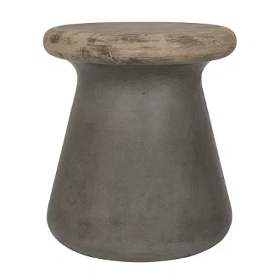 Asstd National Brand Button Patio Collection Side Table In Gray
