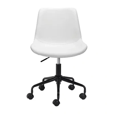 Asstd National Brand Byron Ergonomic Adjustable Office Chair In White