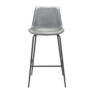 Asstd National Brand Byron Upholstered Bar Stool In Gray