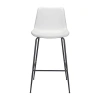 Asstd National Brand Byron Upholstered Bar Stool In White