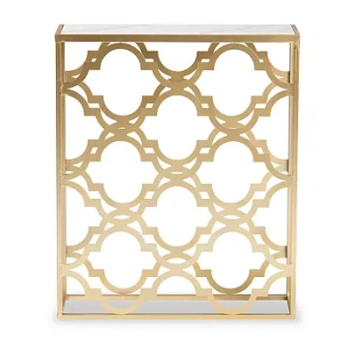 Asstd National Brand Calanthe Metal Console Table In Yellow