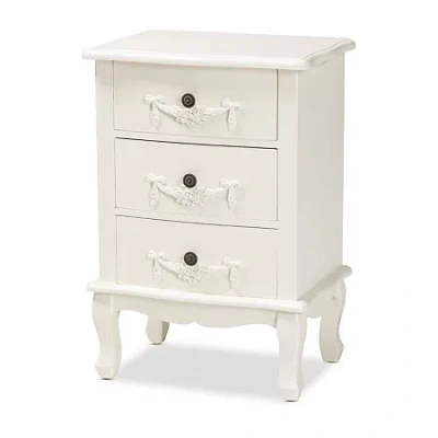 Asstd National Brand Callen 3-drawer Nightstand In White