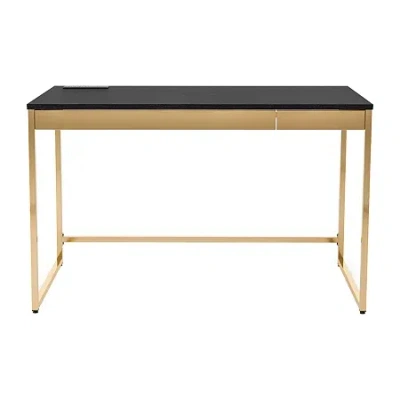 Asstd National Brand Callie Wood Drawer Desk In Black