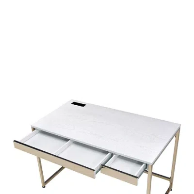 Asstd National Brand Callie Wood Drawer Desk In White
