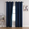 Asstd National Brand Callisto Grommet Top Blackout Set Of 2 Curtain Panel In Blue