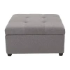 Asstd National Brand Calrsbad Tufted Upholstered Ottoman In Gray