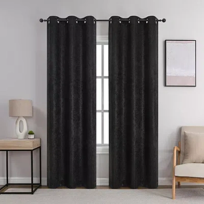 Asstd National Brand Cambrie Grommet Top Blackout Set Of 2 Curtain Panel