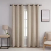 Asstd National Brand Cambrie Grommet Top Blackout Set Of 2 Curtain Panel In Sand