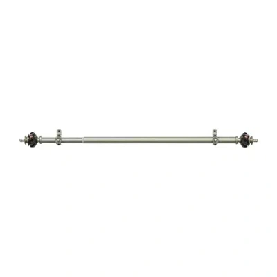 Asstd National Brand Camino Â¾" Adjustable Curtain Rod With Aspen Finial In Silver
