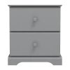 Asstd National Brand Campbell 2-drawer Nightstand In Gray