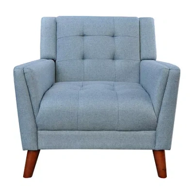 Asstd National Brand Candace Tufted Upholstered Armchair In Blue