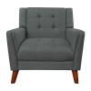 Asstd National Brand Candace Tufted Upholstered Armchair In Gray