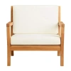 Asstd National Brand Carlbach Outdoor Teak Armchair With Cushions In Brown