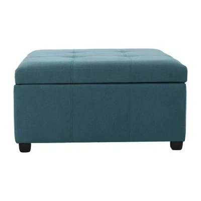 Asstd National Brand Carlsbad Tufted Upholstered Ottoman In Green