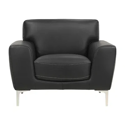 Asstd National Brand Carrara Upholstered Armchair In Black