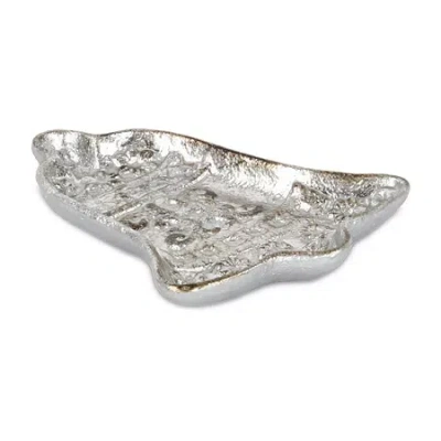 Asstd National Brand Cast Iron Bell Catchall Tray Hand Painted Christmas Tabletop Decor In Silver