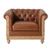 Asstd National Brand Castalia Tufted Club Chair In Brown