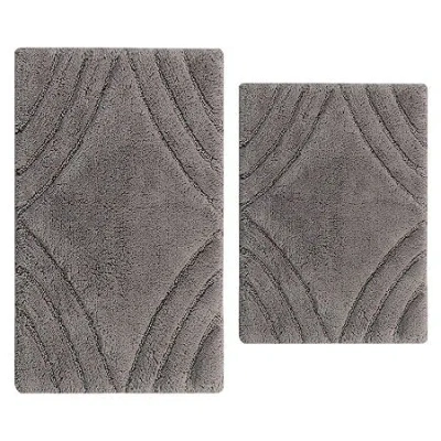 Asstd National Brand Castle Hill London Diamond 2-pc. Bath Rug Set In Silver