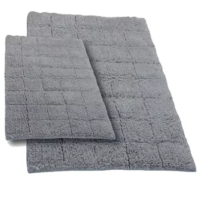 Asstd National Brand Castle Hill London Summer Tile 2-pc. Bath Rug Set In Silver
