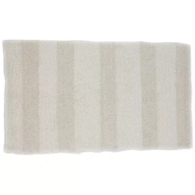 Asstd National Brand Castle Hill London Wide Cut Reversible Bath Rug Collection In White