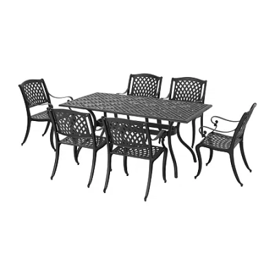 Asstd National Brand Cayman 7-pc. Rectangular Dining Set In Black