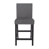 Asstd National Brand Celeste 2-pc. Counter Height Upholstered Bar Stool In Gray