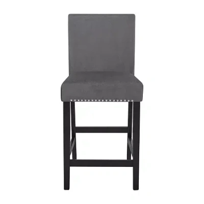 Asstd National Brand Celeste 2-pc. Counter Height Upholstered Bar Stool In Gray