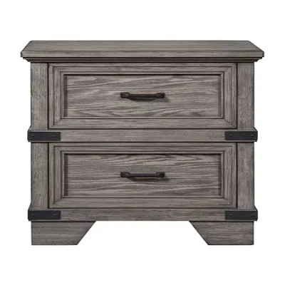 Asstd National Brand Central Park 2-drawer Nightstand In Gray