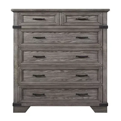 Asstd National Brand Central Park 6-drawer Chest In Gray