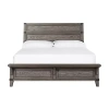 Asstd National Brand Central Park Wood Panel Bed In Gray