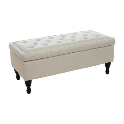 Asstd National Brand Chantelle Storage Tufted Ottoman In Sand