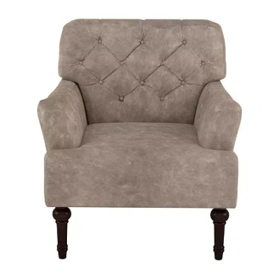 Asstd National Brand Chariot Tufted Upholstered Armchair In Brown