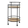 Asstd National Brand Charlie Engineered Wood Kitchen Cart In Sand
