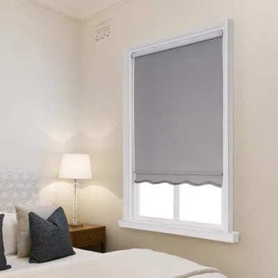 Asstd National Brand Charlotte Cut-to-width Cordless Blackout Roller Shade In Gray