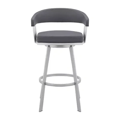 Asstd National Brand Chelsea 25" Barstool In Gray
