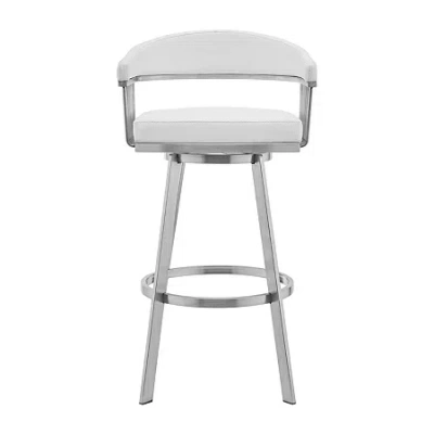 Asstd National Brand Chelsea 25" Barstool In White
