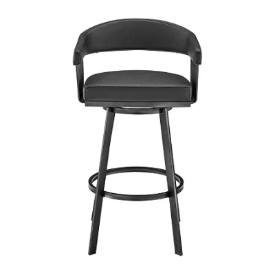 Asstd National Brand Chelsea 25" Swivel Bar Stool In Black