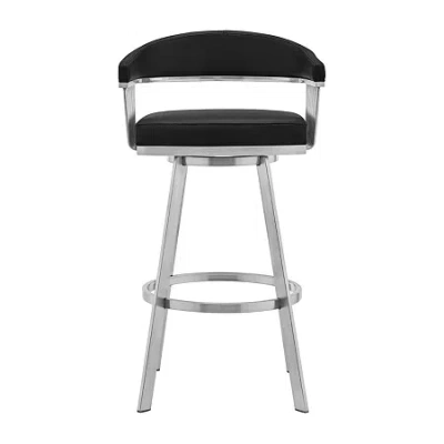 Asstd National Brand Chelsea 25" Swivel Barstool In White