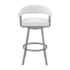 Asstd National Brand Chelsea 25" Swivel Barstool In White