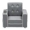 Asstd National Brand Chelsea Kids Chair With Cup Holder In Gray
