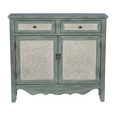 Asstd National Brand Chemel 2-drawer Console Table In Blue