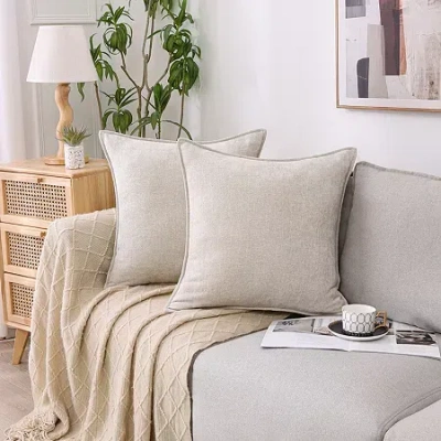 Asstd National Brand Chenille Lumbar Pillow In Sand