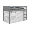 Asstd National Brand Chevron Tent For Twin Loft Bed - Bed Sold Separately In Gray