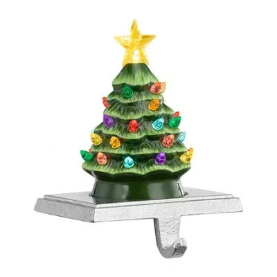 Asstd National Brand Christmas Tree Stocking Hanger In Green