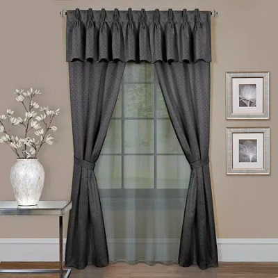 Asstd National Brand Claire Rod Pocket Light-filtering Curtain Panel In Gray